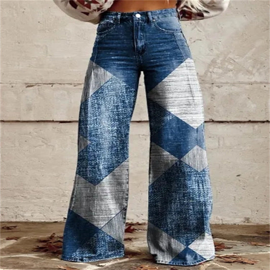 Women's Casual Thin Wide Leg Jeans