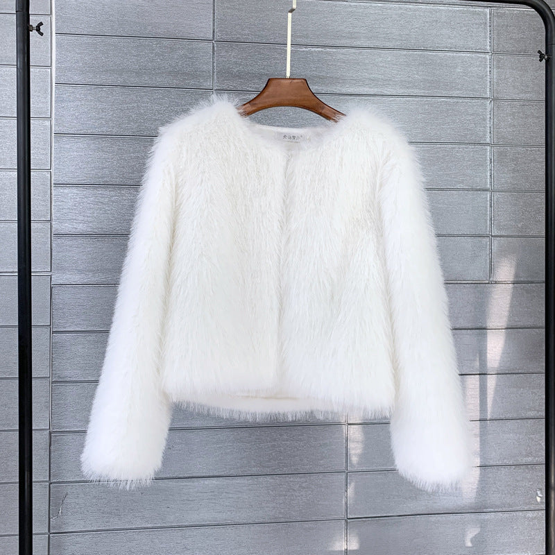 Solid Color Women's Short Fur Coat